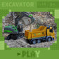 IQKidz Remote Control Excavator Toys for Boys 4-7 Yrs Old - Best Birthday Gift for Kids Age 3 5 8 9 10+, Metal Shovel Construction Vehicles with Light