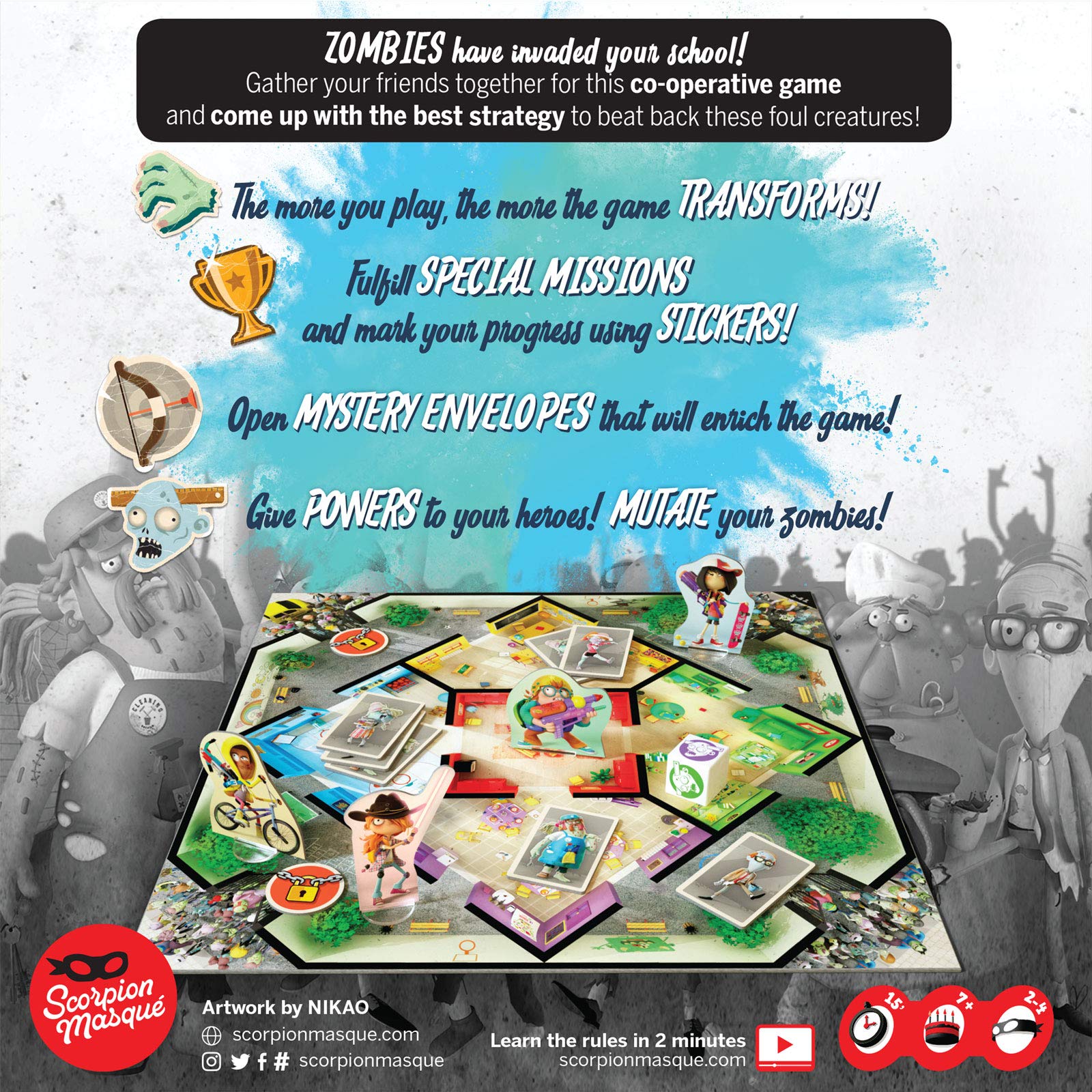 Zombie Kidz Evolution #1 Kids Game on BoardGameGeek Work Together to Fight Zombies Cooperative Game for Kids and Families That Grows Everytime You