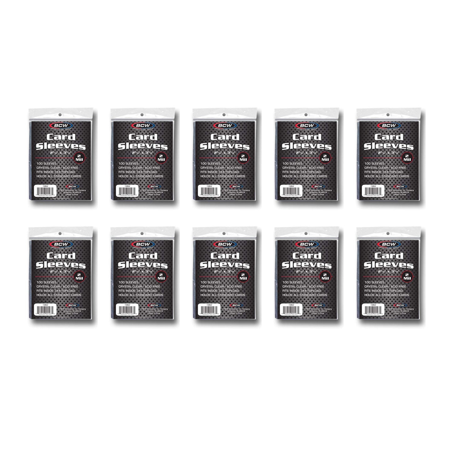 BCW Standard Card Sleeves - Penny Sleeves 2 5/8 x 3 5/8 | 1000 Clear Trading Card Sleeves | Card Protector Sleeves for Baseball, Sports & Trading
