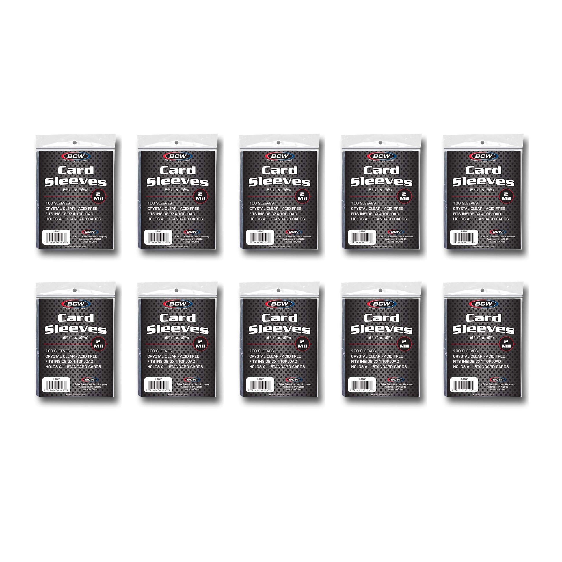 BCW Standard Card Sleeves - Penny Sleeves 2 5/8 x 3 5/8 | 1000 Clear Trading Card Sleeves | Card Protector Sleeves for Baseball, Sports & Trading