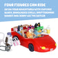 Bluey Escape Convertible Toy Car, 4 Figures & 9 Accessories