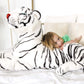 Melissa & Doug Giant Siberian White Tiger - Lifelike Stuffed Animal (Over 5 feet Long)