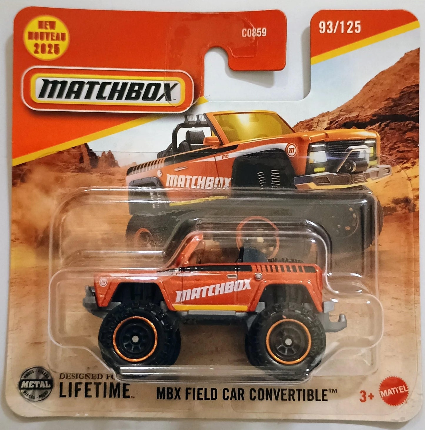 Matchbox 2025 MBX Field Car Convertible [Orange] Orange 93/125