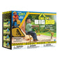 The Big Dig Sandbox Digger Excavator Ride On Crane, Safety Vest & Helmet Bundle Outdoor Pretend Play Construction Toy with 360 Degree Rotating Boom