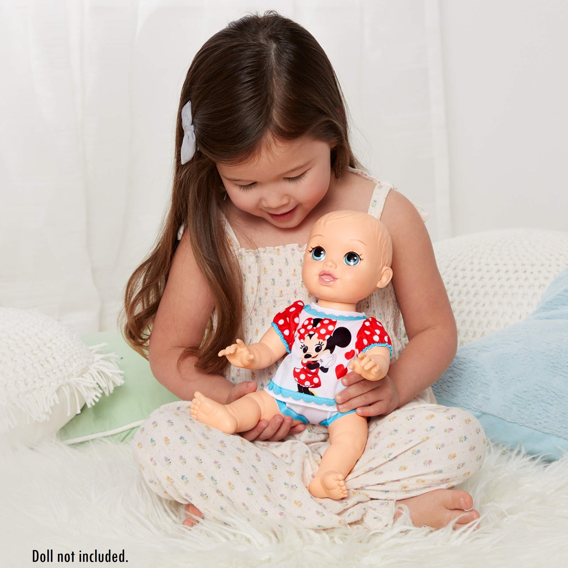 My Disney Nursery Baby Doll Clothes & Accessories, Minnie Diaper Accessory Pack Inspired by Disney's Beloved Minnie Mouse! Includes Doll T-Shirt, Doll