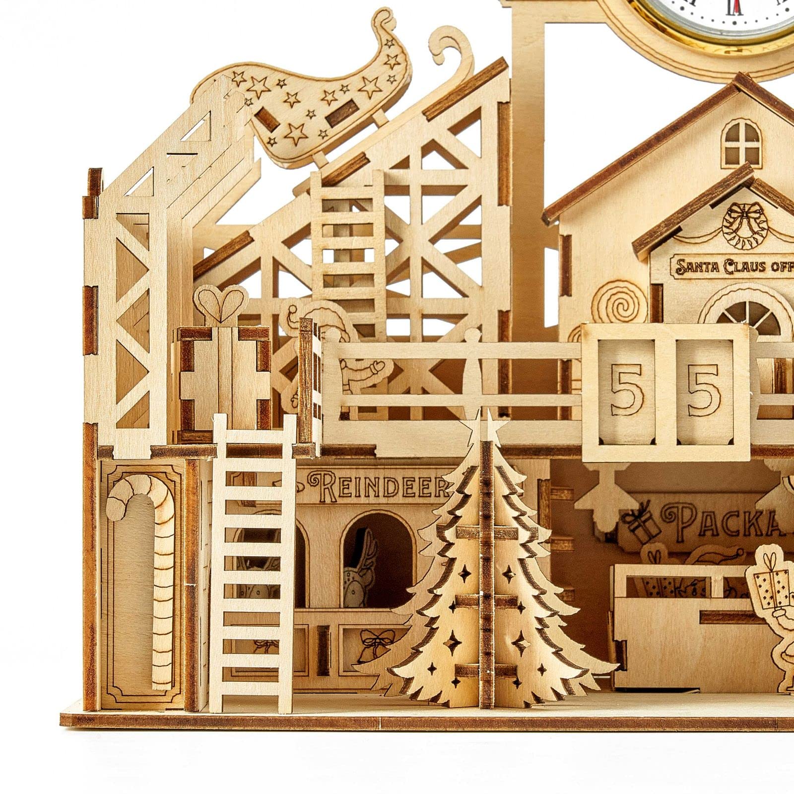 bennama 3D Wooden Puzzles Santa's Factory Model Kits, Brainteaser and Puzzle for Christmas/Birthday,Gifts for Adults and Teens to Build Combination