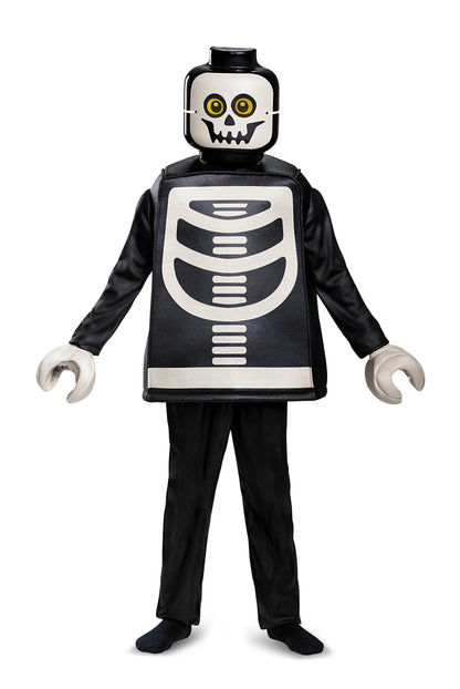 Disguise Lego Skeleton Deluxe Costume, Black, Small (4-6)