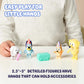 Bluey Pass The Parcel Figurine Toys Pack of 4, Character Toys with Bingo, Lucky’s Dad, and Lila Figures, Small Action Figures for Kids Ages 3+