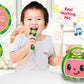 eKids Cocomelon Karaoke Machine, Portable Bluetooth Party Speaker with Microphone for Kids, Built-in Cocomelon Songs and Speaker with USB Port to Play