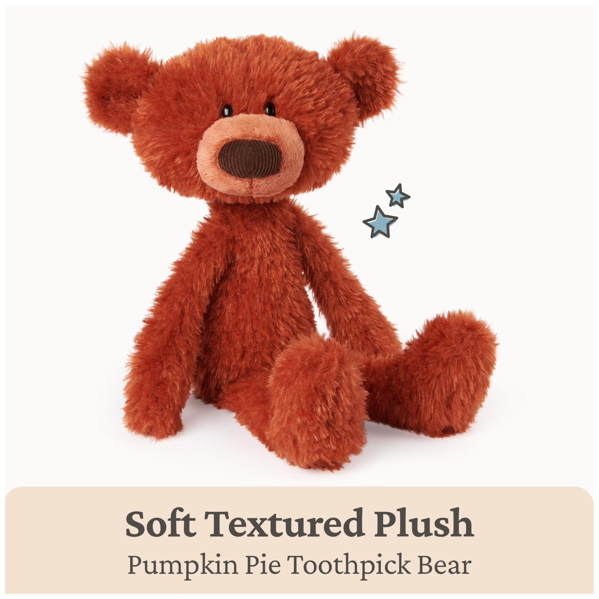 GUND Toothpick Pumpkin Pie 15-Inch Teddy Bear Plush Toy, Ages 1+