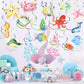 36Pcs Tropical Fish Hanging Swirl Under The Sea Party Birthday Decor Sea Animals Ocean Themed Fish Birthday Party Swirls Streamers Supplies for Boys