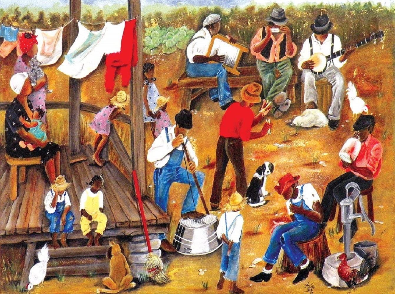 SUNSOUT INC - The Beginning of Jazz - 1000 pc Jigsaw Puzzle by Artist: Annie Lee - Finished Size 20" x 27" - MPN# 46846