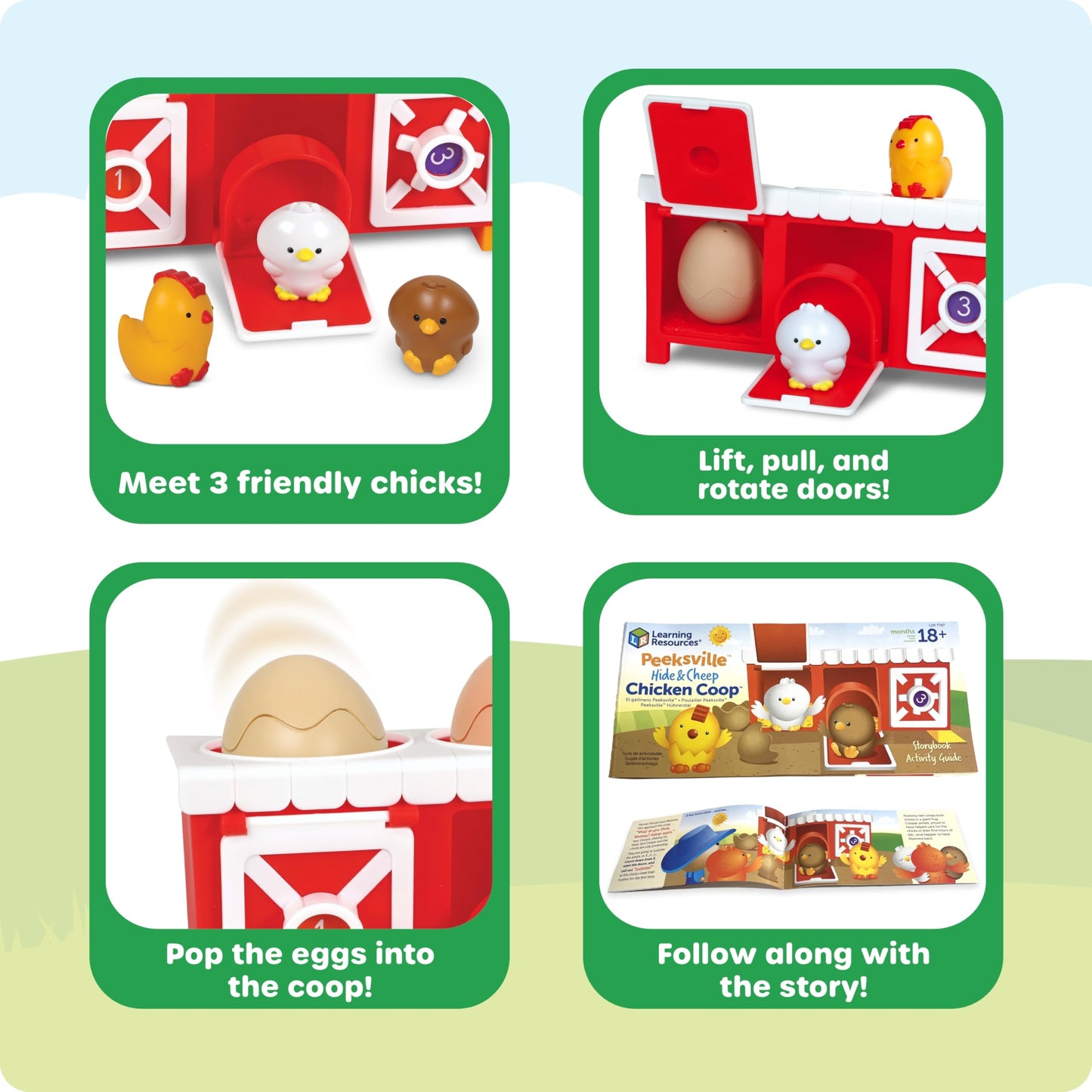Learning Resources Peeksville Hide & Cheep Chicken Coop