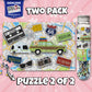 MicroPuzzles “Road Trip” Mini Jigsaw Puzzle 2-Pack - 150-Piece Adventure Travel 4×6 in Puzzle Gift | Made in USA | Small Business