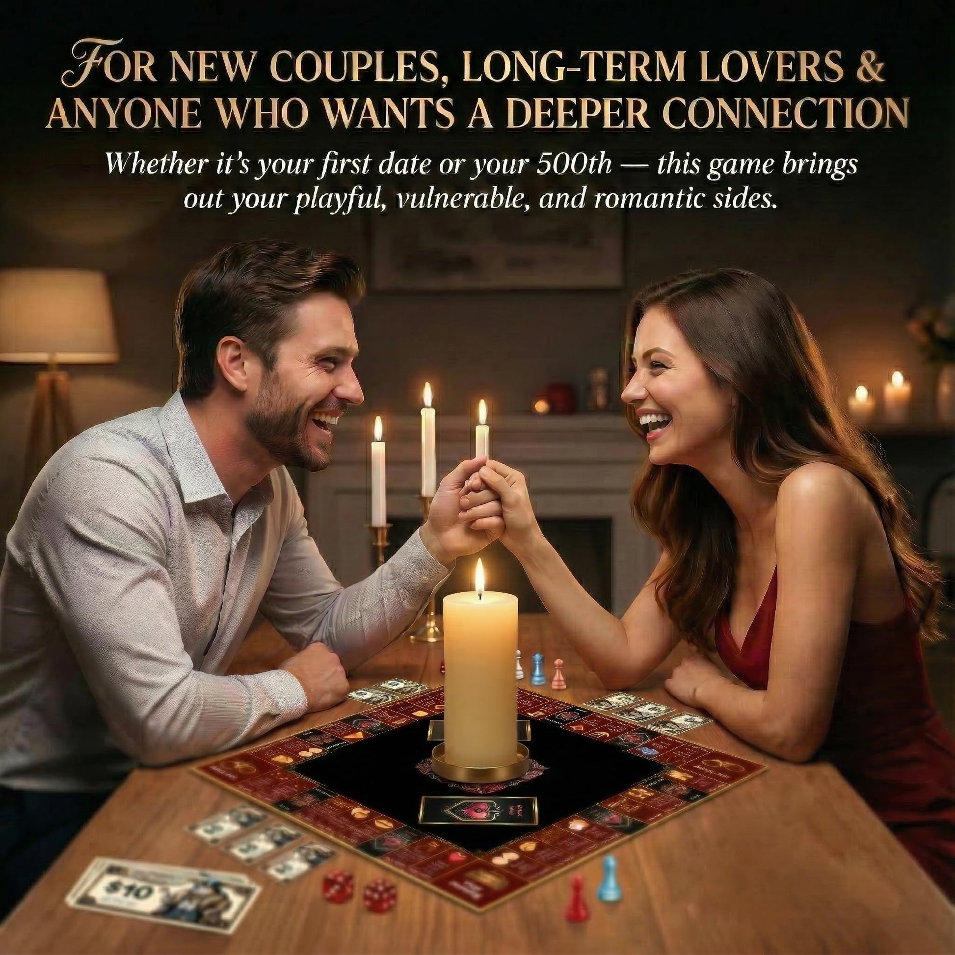 Adultopoly Couples Board Game - Romantic Date Night Game for Partners, Fun Relationship Building Activity, Anniversary and Valentine's Day Gifts