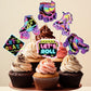 24 Pcs Roller Skating Cupcake Toppers Roller Skate Cake Decorations Roller Skating Party Decorations Cupcake Toppers for Roller Skate Birthday Party
