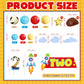 Cartoon Story Cake Toppers with 2nd Birthday Candle