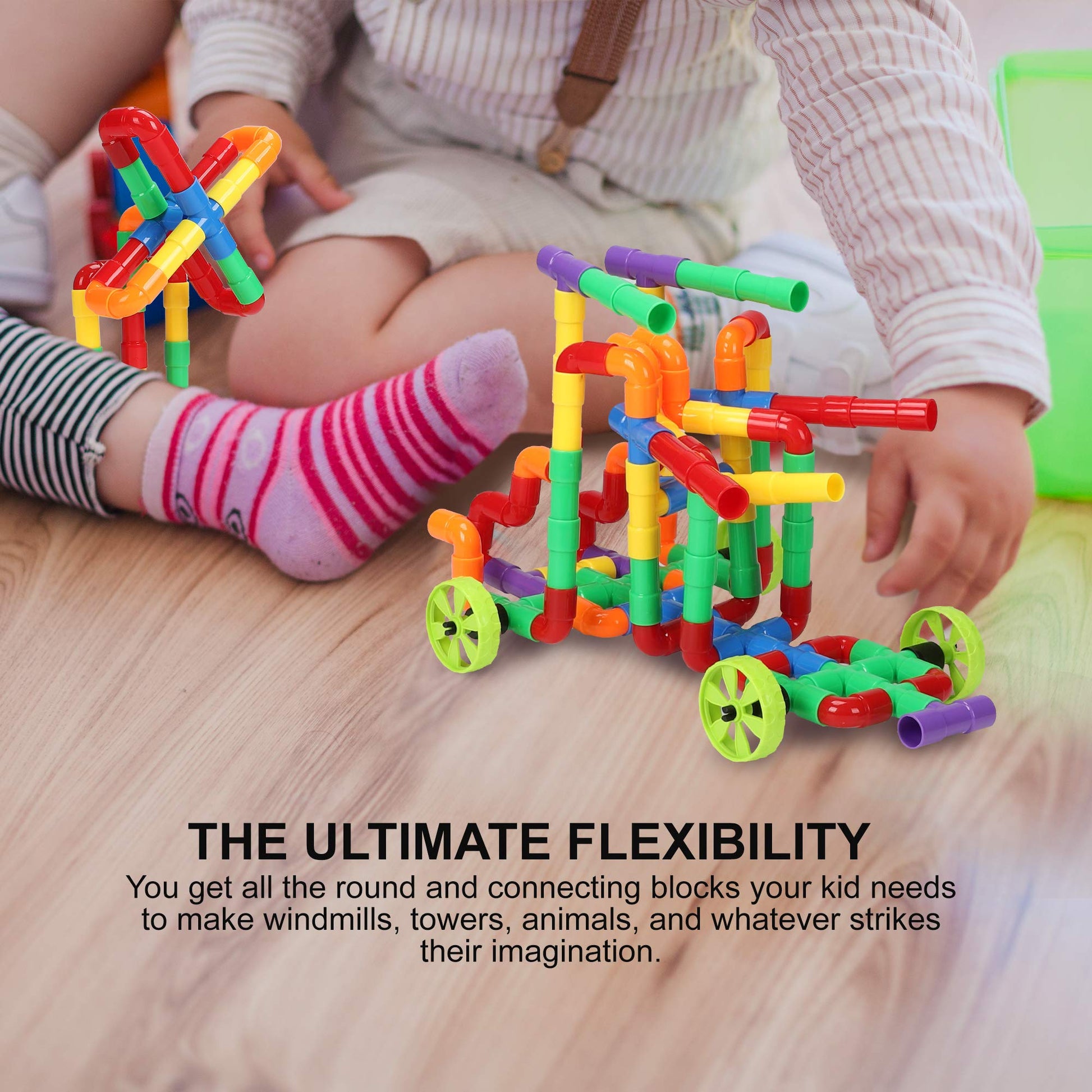 KAKATIMES STEM Building Blocks Toy for Kids, Educational Toddlers Preschool Brain Toy Kit, Constructions Toys for 3 4 5 6 7 8 Years Age Boys