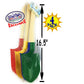 Matty's Toy Stop 16.5" Wooden Mini Sand Shovels for Kids with Plastic Spade (Red, Blue, Green & Yellow) Complete Gift Set Party Bundle - 4 Pack