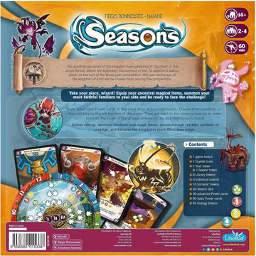 Seasons Board Game - Tactical Card and Dice Game for Wizards, Engaging Strategy Gameplay, Fun Family Game for Kids and Adults, 2-4 Players, Ages 14+