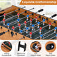 Goplus Folding Foosball Table, 48'' Full Competition Size Freestanding Soccer Game Table with 22 Players, 2 Balls, Space-Saving Foldable Arcade Table