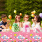 EUVBOKW 2 Pack Back to School Tablecloths, Pink and Blue