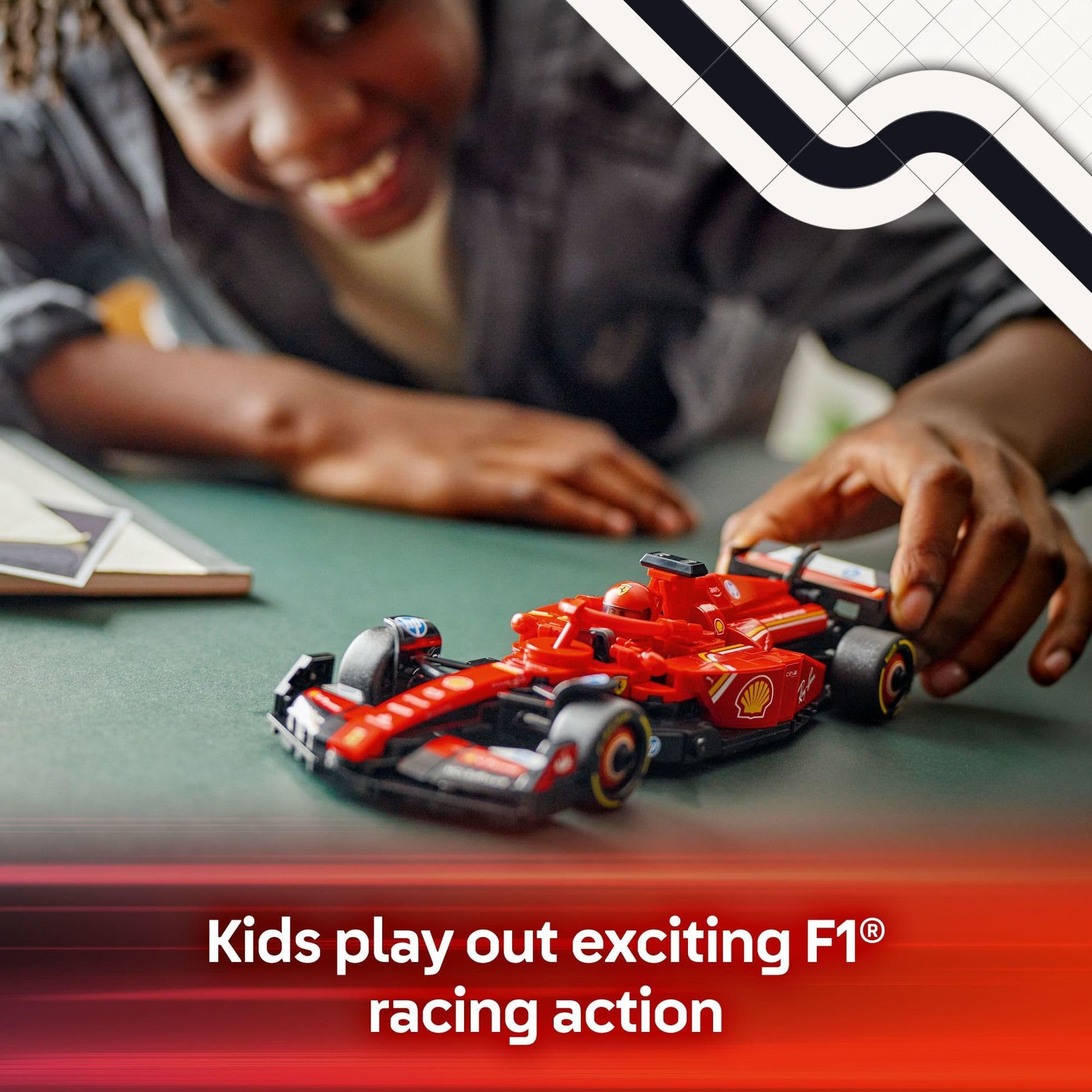 LEGO Speed Champions Ferrari SF-24 F1 Race Car Toys - Building Sets for Kids, Boys & Girls, Ages 10+ - Ferrari F1 Model Car Kits for Display or Play