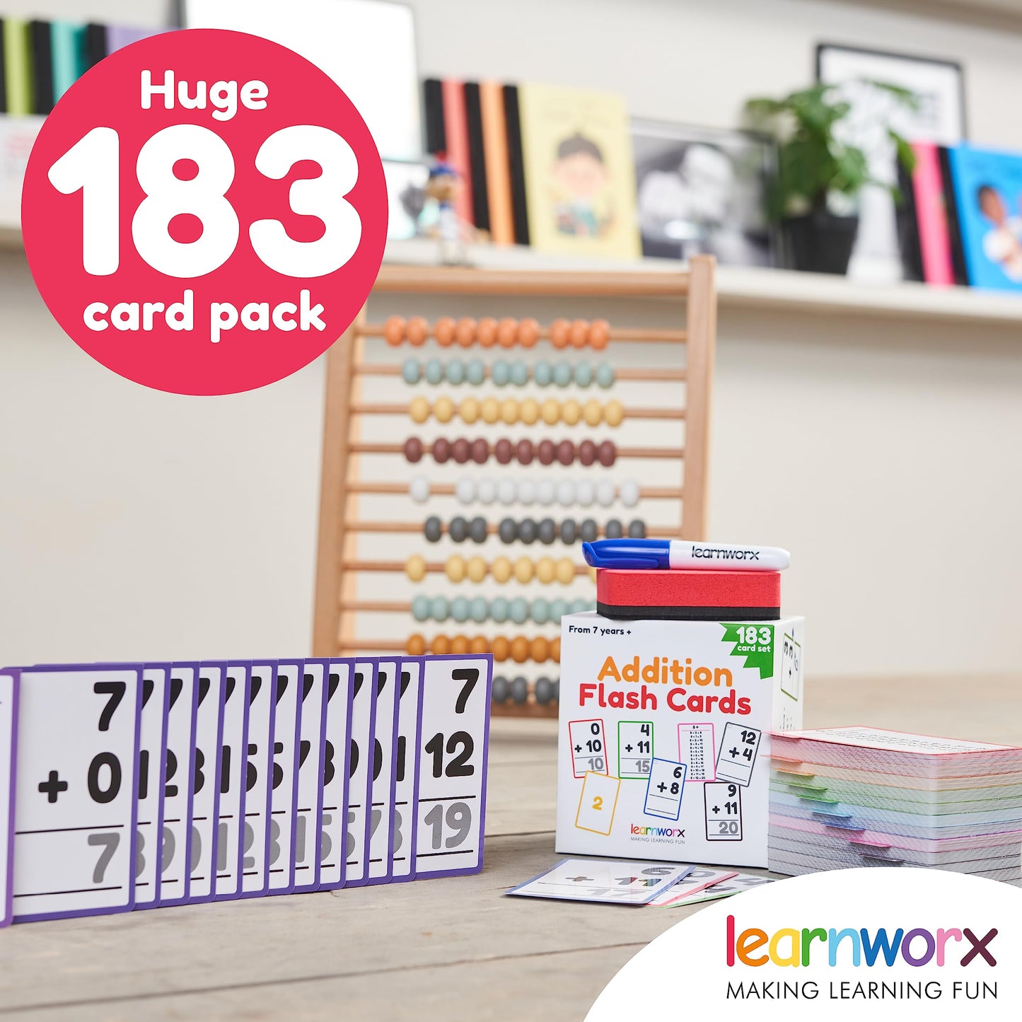 Addition Flash Cards 1st Grade | 183 Math Flash Cards for Kids Ages 4-8 | 1st 2nd & 3rd Grade | Math Flash Cards 2nd Grade | Learn Math for Kids
