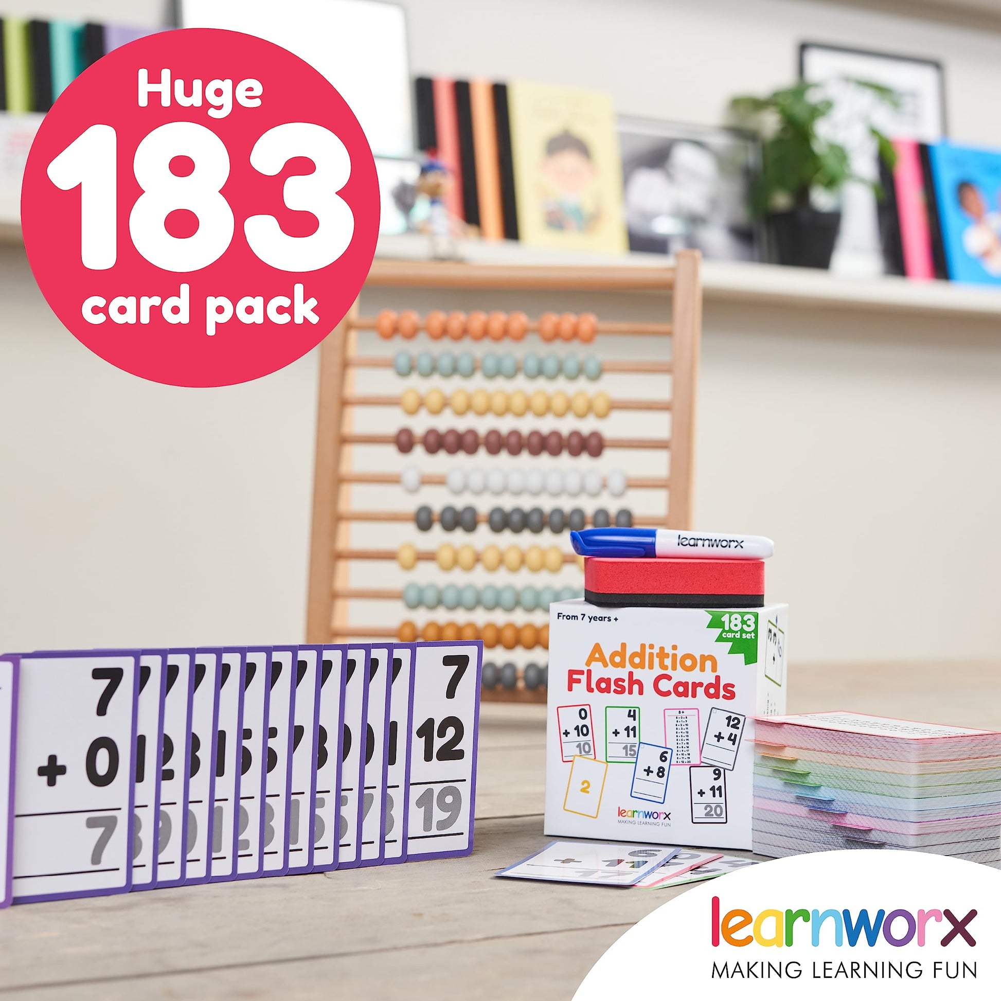 Addition Flash Cards 1st Grade | 183 Math Flash Cards for Kids Ages 4-8 | 1st 2nd & 3rd Grade | Math Flash Cards 2nd Grade | Learn Math for Kids