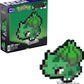 Mega Pokémon Bisasam Retro Look - 15 cm Buildable with Pixel Art Stones - Includes Wall Mounted Base for Adult Lovers and Collectors, HTH75