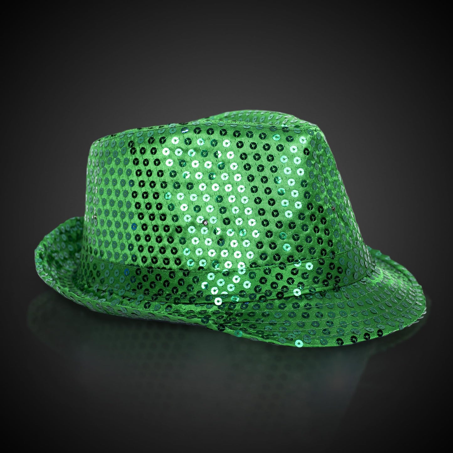 Glittering Sequin Fedora - St. Patrick's Day Party Hat for Celebrations & Stylish Nights Out Green