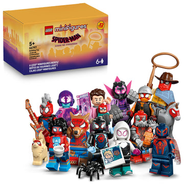 LEGO Minifigures Spider-Man: Across The Spider-Verse 6 Pack - Spider-Man Toys for Boys & Girls, Ages 5+ - Pretend Play Action Figures for Kids - Gift