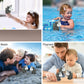 DolliBu Wolf Bath Buddy Squirter - Floating Wolf Rubber Bath Toy, Fun Water Squirting Bathtime Play For Toddlers, Cute and Soft Wild Life Animal Toy