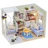 KOOMEKI Miniature Dollhouse DIY Set with Decoration Furniture and LED Lights, Kitten Diary Style, 1;24 Scale DIY Dollhouse with English Instructions