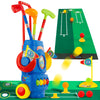 ToyVelt Toddler Golf Set - Kids Golf Clubs with 6 Balls, 4 Golf Sticks, 2 Practice Holes and a Putting Mat - Promotes Physical & Mental Development