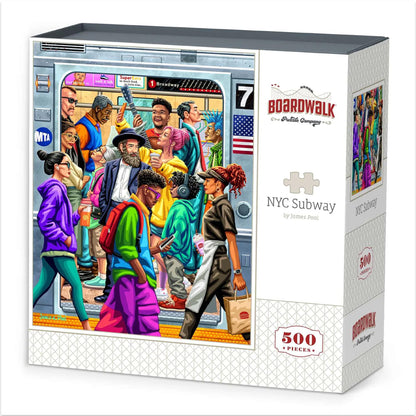 Boardwalk Puzzles NYC Subway, 500 Piece Jigsaw Puzzle for Adults, 16 x 20 Inches, Made in USA