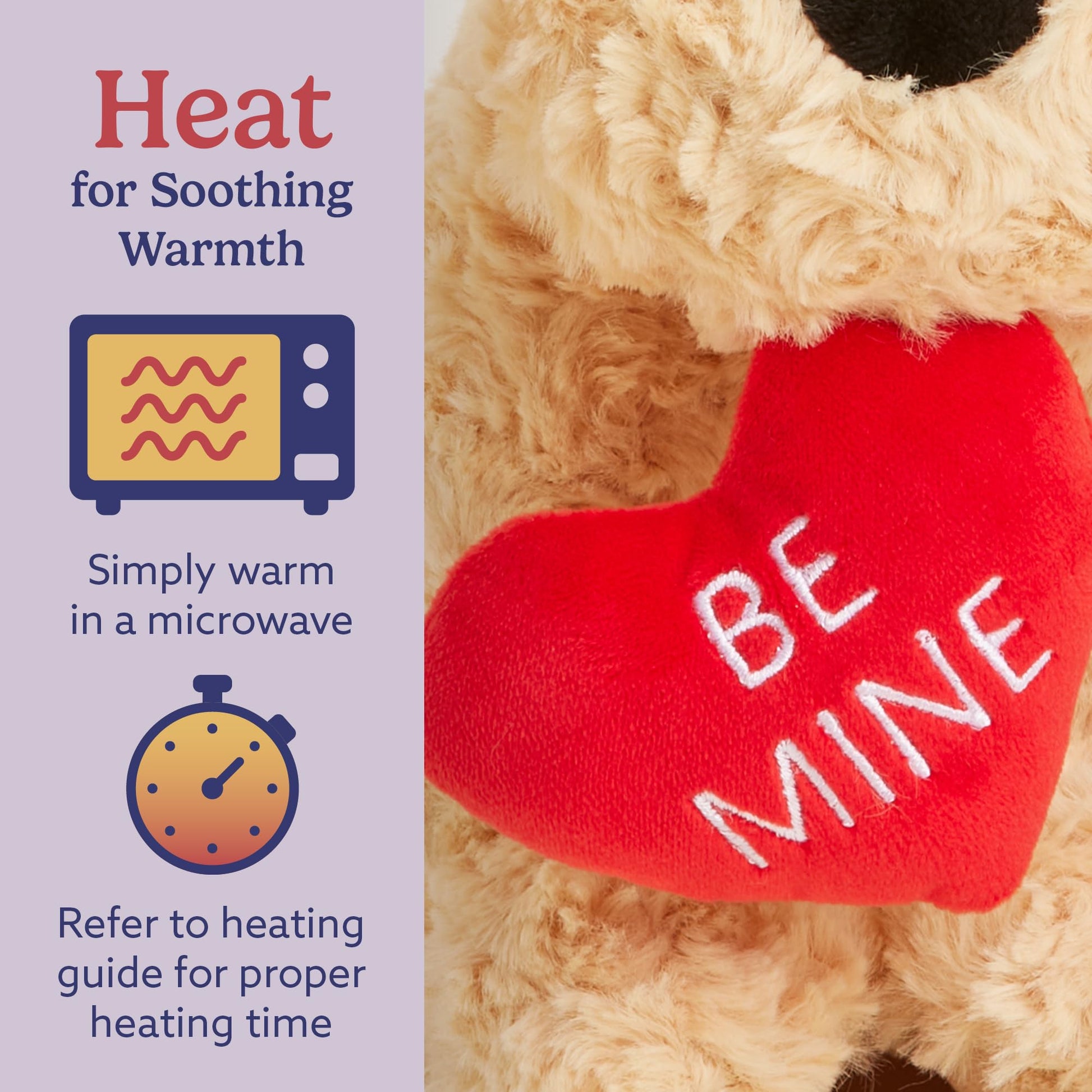 warmies Microwavable & Weighted Stuffed Animals, Dog Golden Be Mine - Heated Stuffed Animal Plushie for Warmth & Comfort - Cute Soft Plush Toys
