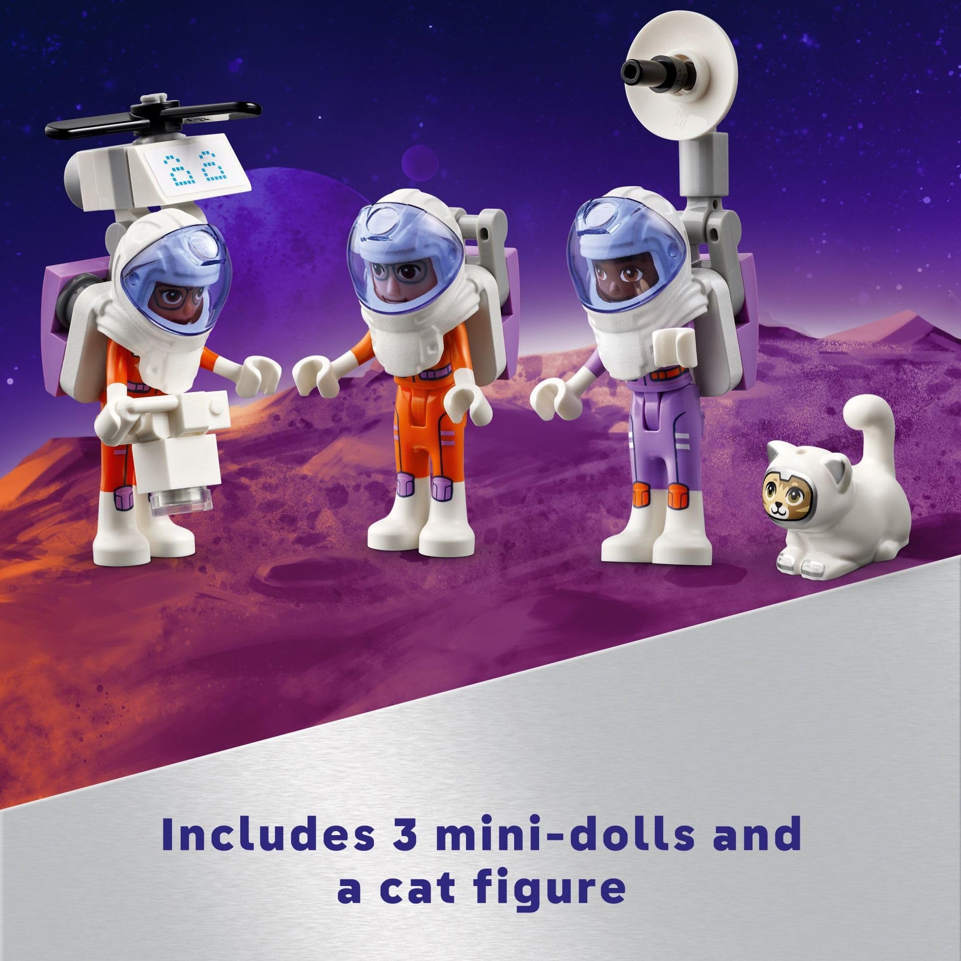 LEGO Friends Mars Space Base and Rocket Set, Science Toy for Pretend Play with 3 Mini-Dolls and Spaceship Toy, Gift for Girls, Boys and Kids Ages 8