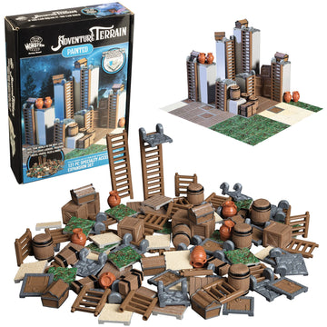 Monster Adventure Terrain 3D Interchangeable Builder System - 121pc Painted Specialty Accessories Set - Build Modular Worlds in a Snap & Elevate Your