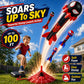 Spider Toys Rocket Launcher for Kids, 4 Spider Foam Rockets & Web Launcher, Adjustable Outdoor Air Rocket Toys, Up to 100 FT, Backyard Birthday Gifts