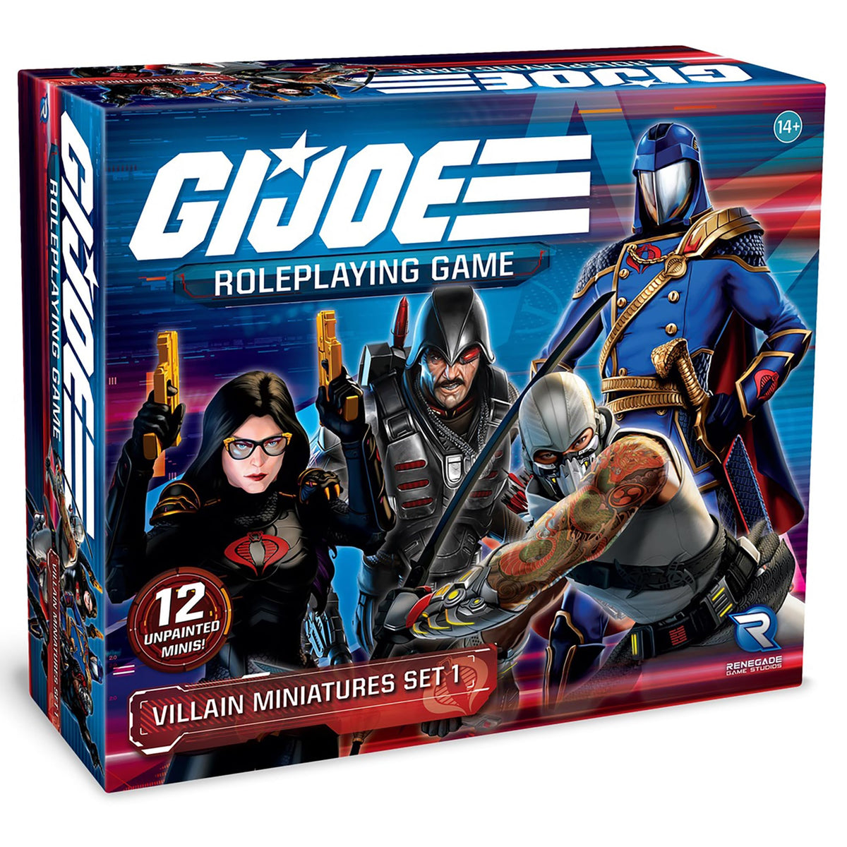 Renegade Game Studios G.I. Joe RPG Villain Miniatures Set 1, 12 Figures