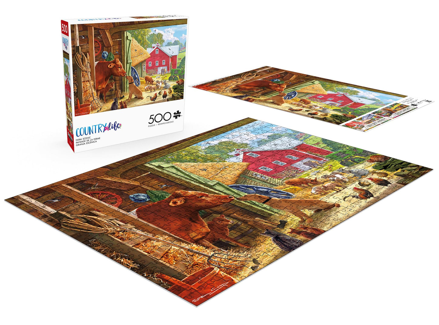 Buffalo Games - Farm Scenic - 500 Piece Jigsaw Puzzle for Adults