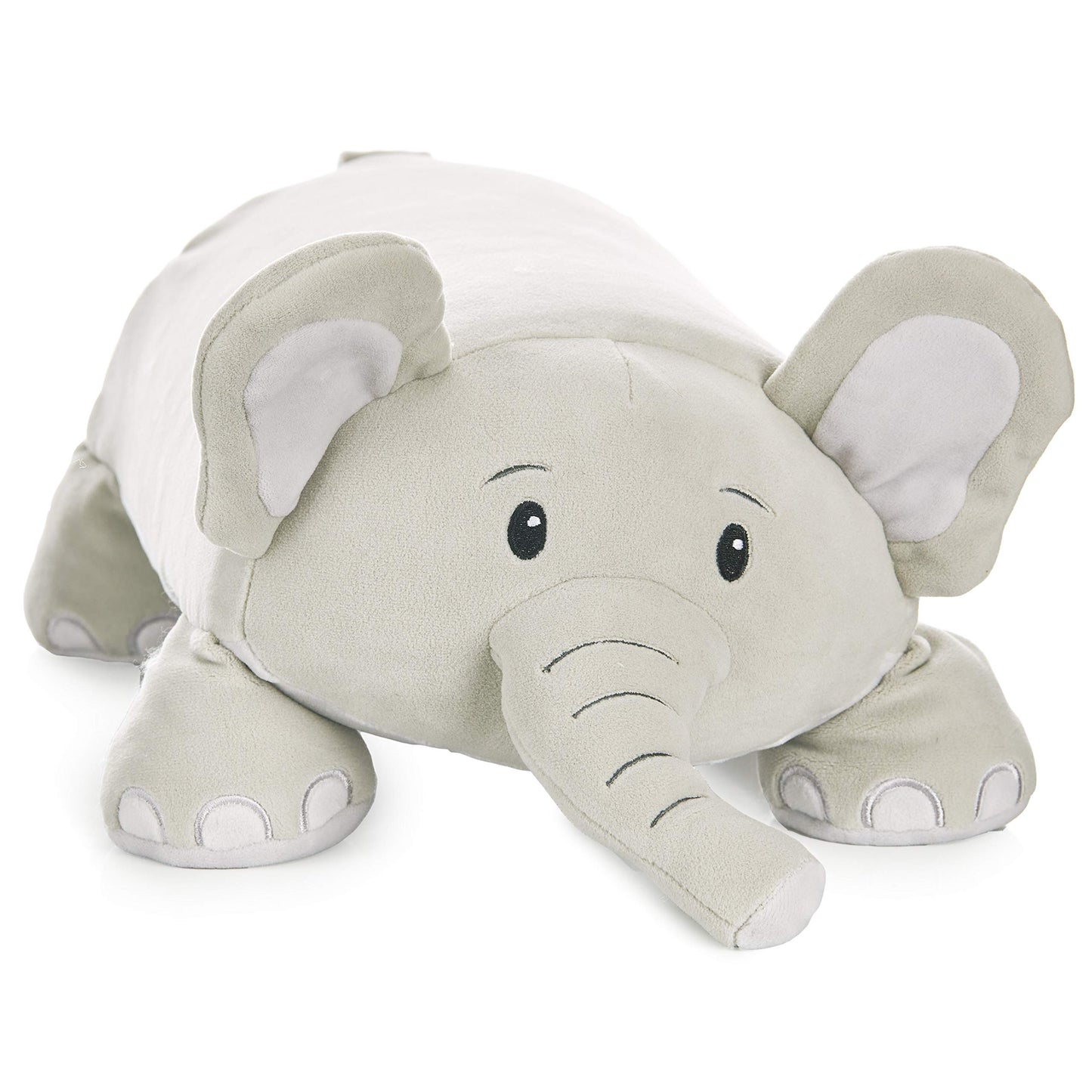 MEMORY MATES Piper the Elephant Memory Foam Pillow Plush with Kid's Diary that Stores in Belly Pocket, 15” Stuffed Animal, 6" Journal