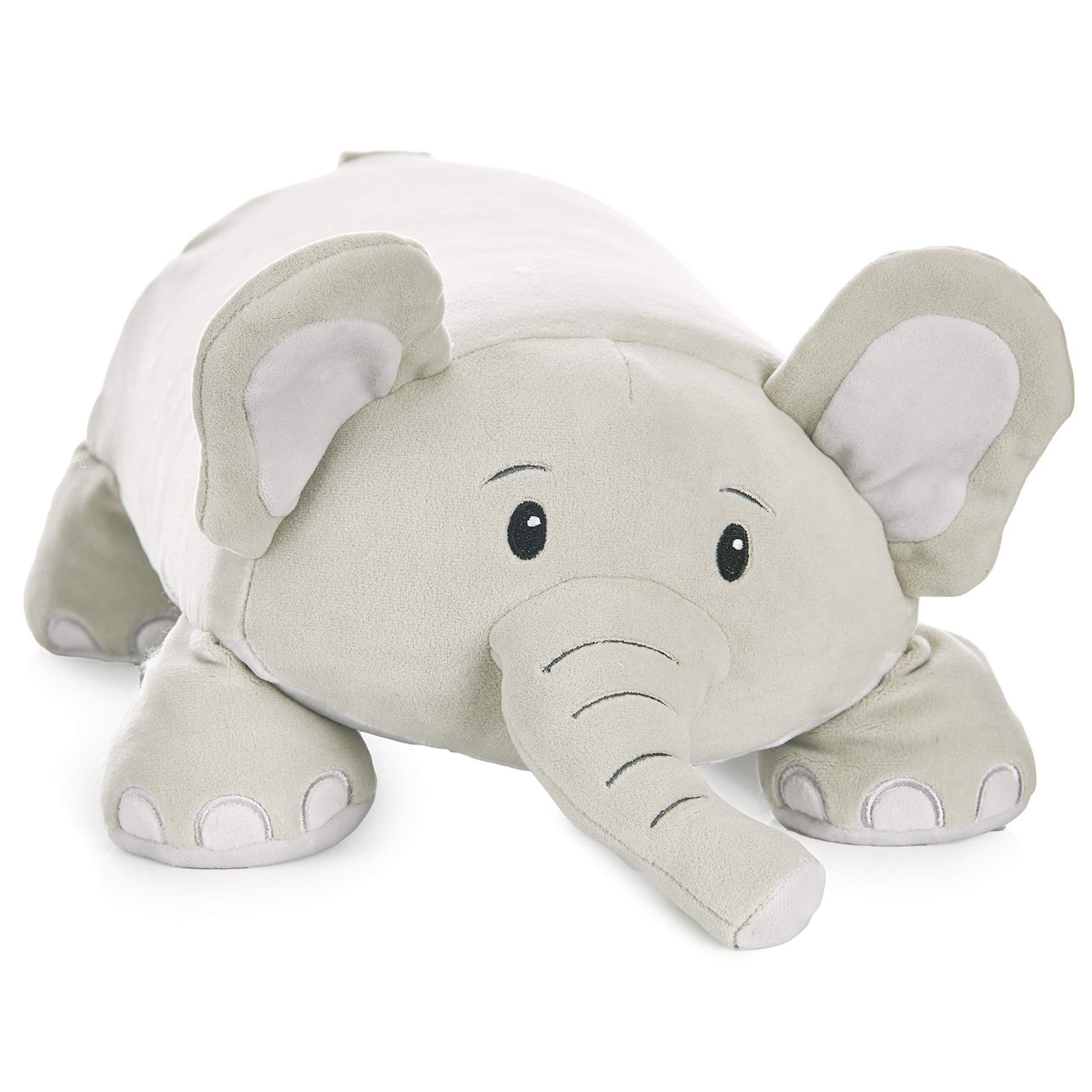 MEMORY MATES Piper the Elephant Memory Foam Pillow Plush with Kid's Diary that Stores in Belly Pocket, 15” Stuffed Animal, 6" Journal