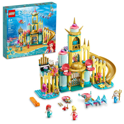 LEGO Disney Princess Ariel’s Underwater Palace 43207, Buildable Castle Toy, Present Idea for Kids, Girls and Boys Aged 6+ with The Little Mermaid