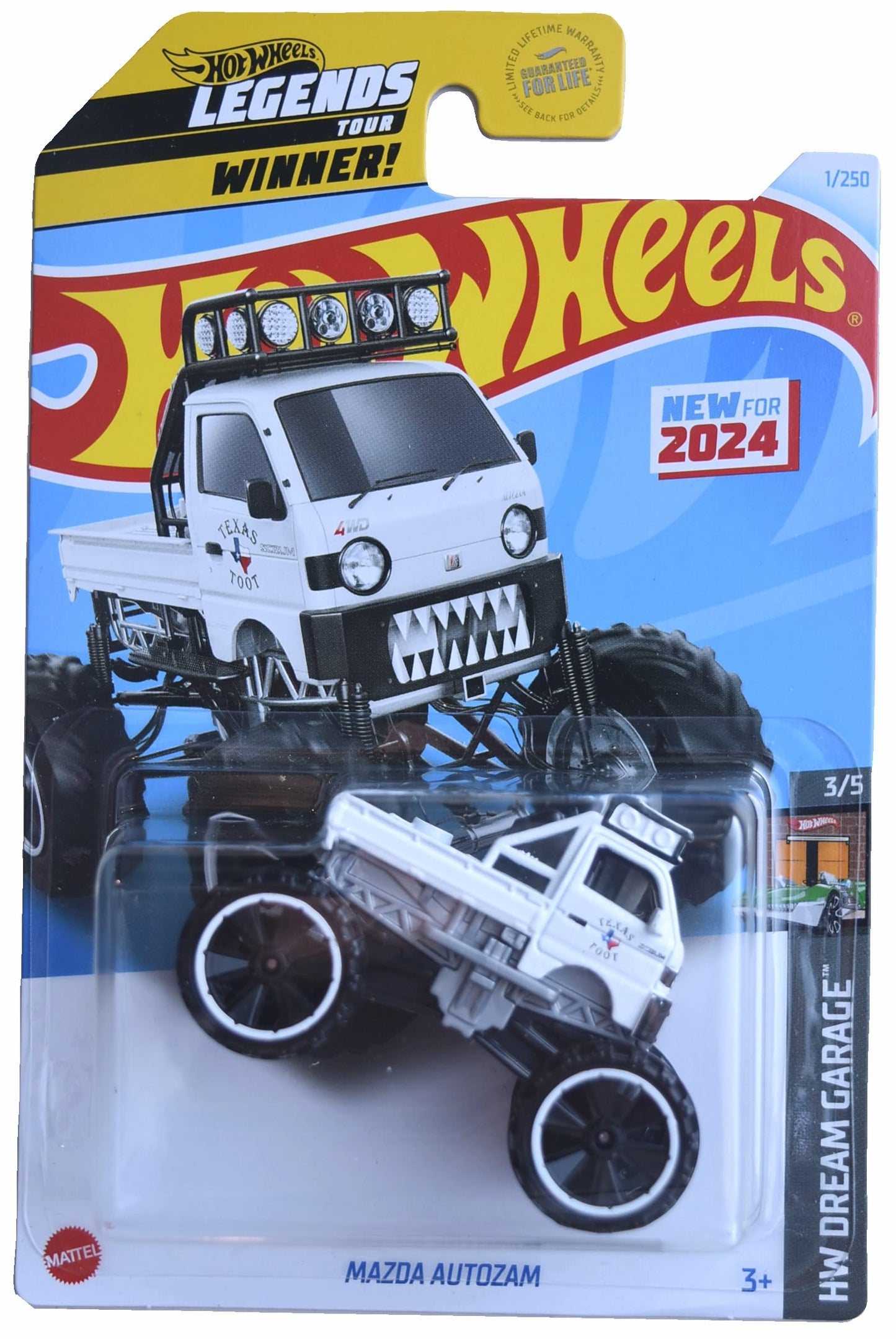 Mattel Hot Wheels Mazda Autozam, HW Dream Garage 3/5 [White] 1/250