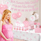 Pink Bow Baby Shower Decorations for Girl,Pink Bow Birthday Party Supplies Include Bow Plate,Napkin,Banner,Cake Topper,Balloons Welcome Baby Girl