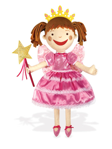 YOTTOY Pinkalicious Plush Doll - 15 Inch Soft Stuffed Toy Inspired by the Victoria Kann Storybooks, Soft Pinkalicious Plush Doll with Fairy Dress