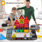 Aukit Magnetic Tiles Road Expansion Pack, Magnetic Building Blocks Construction Toys for 3+Year Old Boys Girls, Kids Toy Montessori Toys for Toddler.