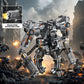 HIGH GODO Black Empire Mech Building Blocks Set for Adults, Motorized Robot Building Toy with Multiple Weapons, Combat Armor Style Warrior Collectible
